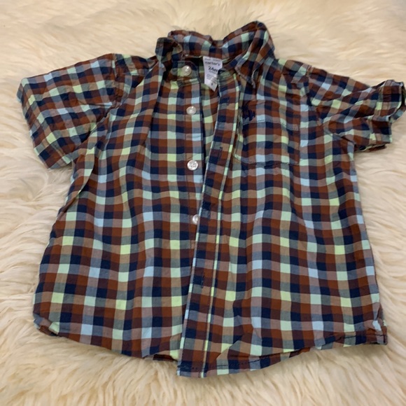 Carter’s & Children’s Place Short & Long-Sleeve Button Shirts in size 24M - Picture 2 of 8